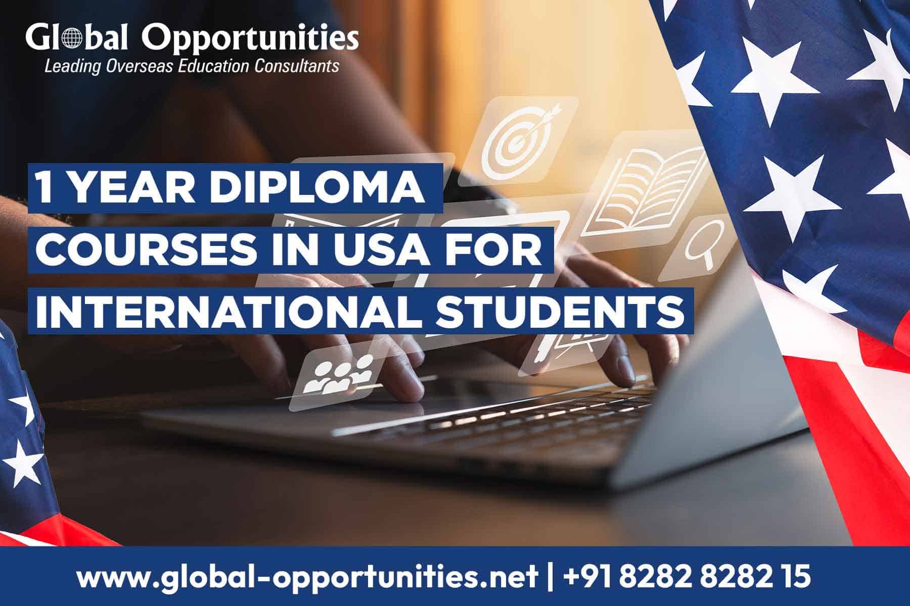 1 Year Diploma Courses in USA for International Students