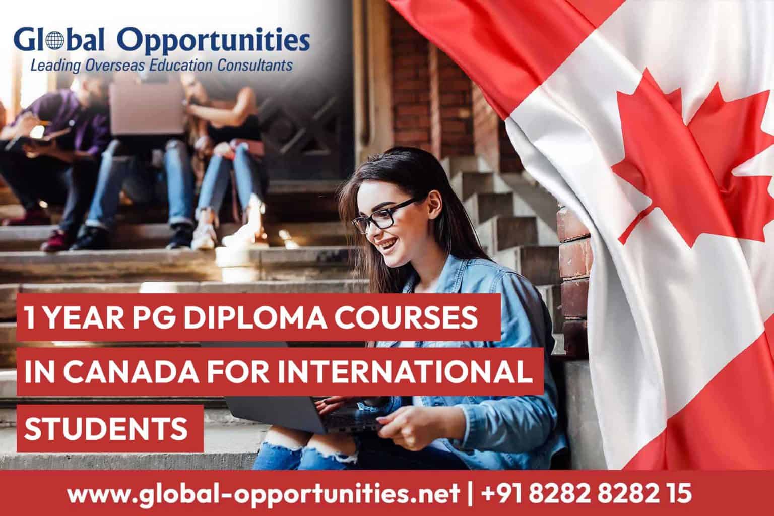 1 Year PG Diploma Courses in Canada for International Students