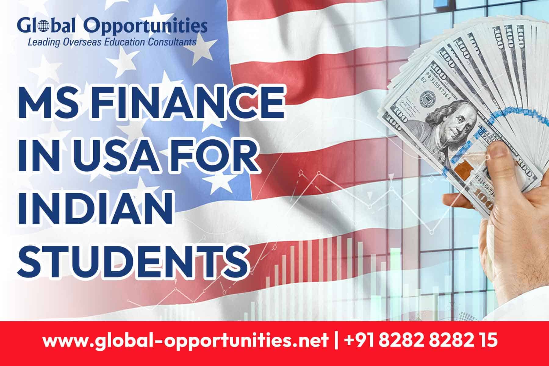 MS Finance in USA for Indian Students